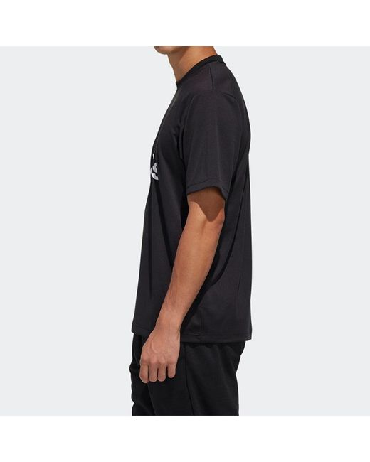 Adidas Black Training Casual Sports Short Sleeve for men
