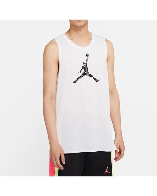 Nike White 23 Alpha Dongdan Basketball Vest for men