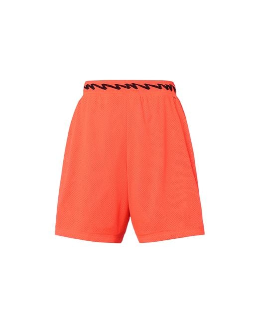 Nike Orange Dri-Fit Zion Mesh Basketball Sports Alphabet Printing Quick Dry Breathable Shorts for men