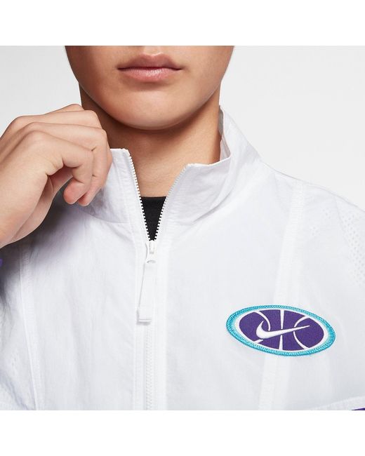 Nike Blue Throwback Basketball Jacket for men