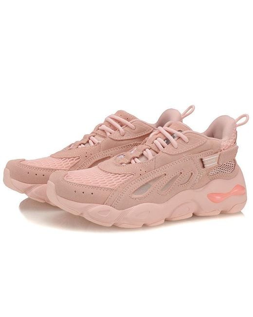 Li-ning Pink (Wmns) New York Fashion Week Breathable Lightweight Casual Dad Shoes