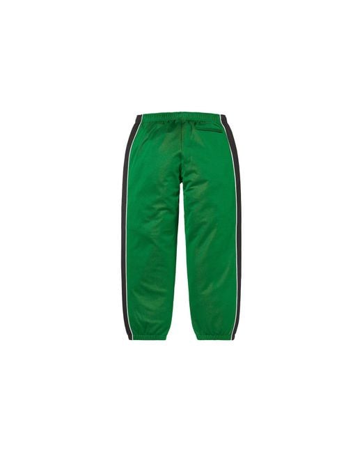 Supreme Green World Famous Jacquard Track Pants for men
