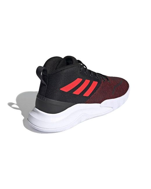Adidas Multicolor Mens Ownthegame Basketball Sneakers Shoes - Black, Red, Black/red/white, 11.5 for men