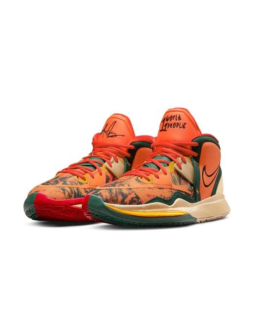 Nike Orange Kyrie Infinity '1 World, 1 People' for men