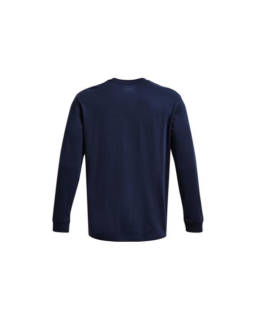 Under Armour Blue Crest Heavyweight Long Sleeve T-Shirt 'Midnight' for men