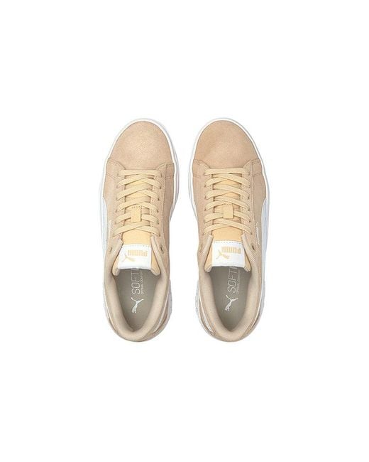 PUMA White (Wmns) Smash Platform V2 Suede