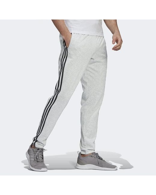 Adidas Gray M 3S Sj To Pt Side Stripe Sports Long Pants for men