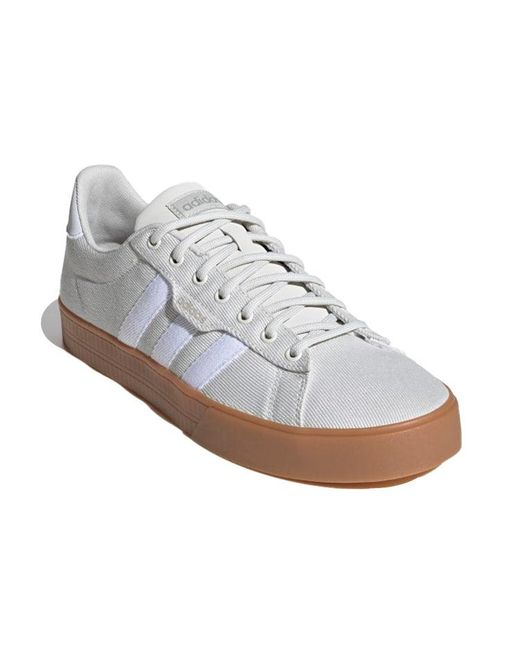 Adidas White Neo Daily 30 Low Tops Casual Skateboarding Shoes for men