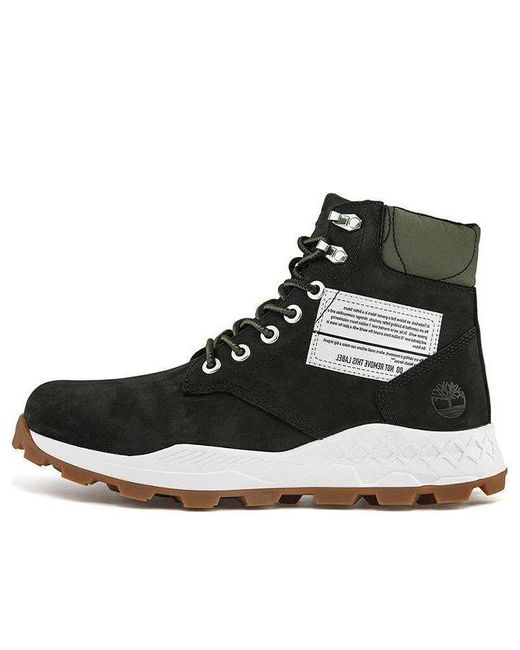 Timberland Black 6 Inch Brooklyn Side Zip Wide Fit Boots for men