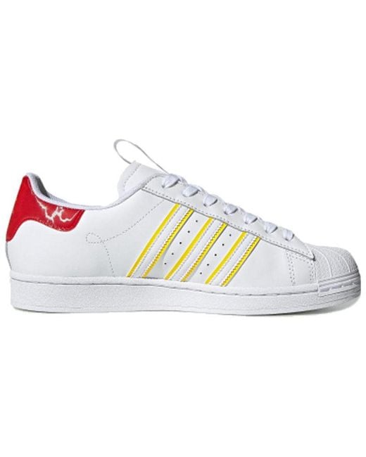 Adidas White Originals Superstar Beijing Retro Casual Skate Shoes for men