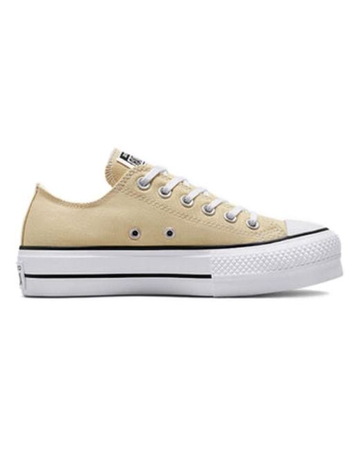 Converse White (Wmns) Chuck Taylor All Star Lift Platform Canvas Low 'Oat Milk'