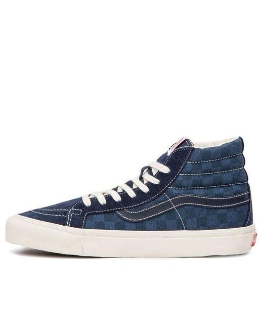 Vans Sk8 Hi Lx Tonal Checkerboard in Blue for Men Lyst UK