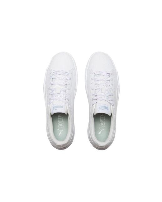 PUMA White (Wmns) Smash Platform Q4 Polka