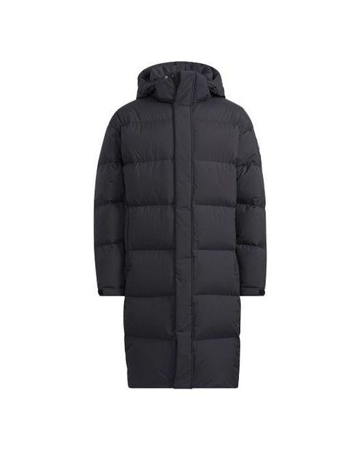 Adidas Blue Gd Puffy Lg Co Hooded Down Jacket for men