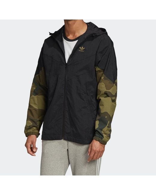 Adidas Blue Camouflage Windbreaker for men