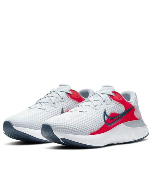 Nike Red Renew Run 2 'Pure Platinum Chile' for men