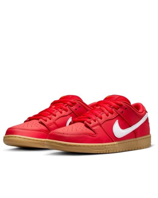 Nike Red Sb Dunk Low 'University Gum' for men
