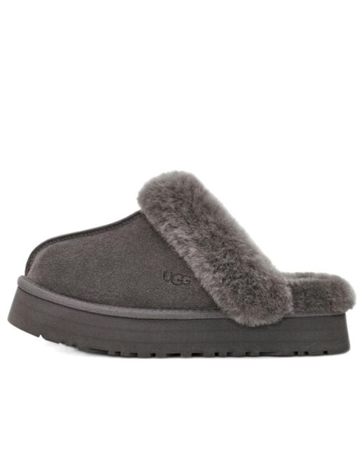 Ugg Gray (Wmns) Disquette Fluff Slippers
