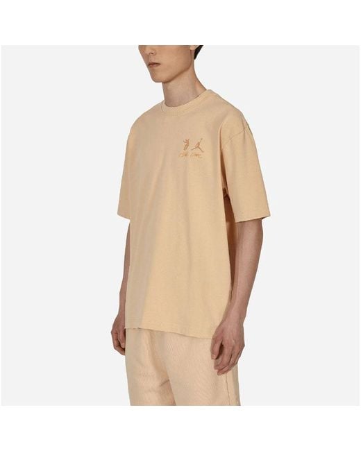 Nike Natural X Union Crossover Ss22 Solid Color Breathable Logo Round Neck Short Sleeve Asia Edition Khaki for men
