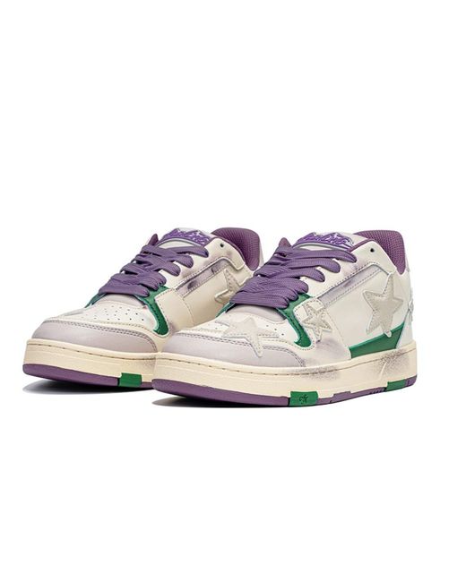 KAALIXTO White Skateboarding Mid 'Help Stars' for men