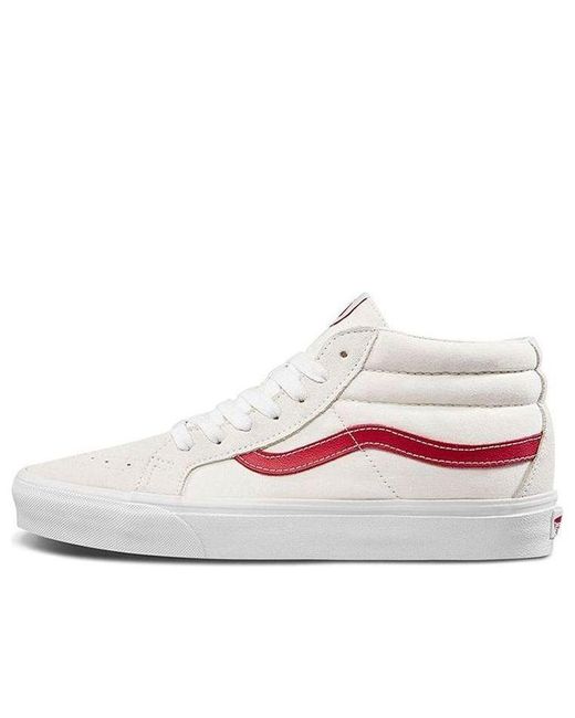 Vans White Sk8-Mid Stylish Lightweight Mid-Top Casual Skate Shoes for men