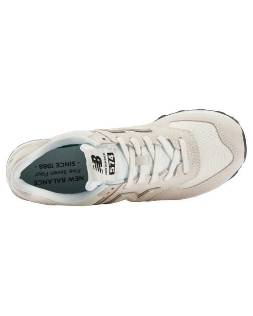 New Balance White 574 for men
