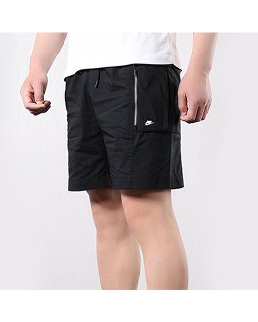 Nike Blue Sports Shorts Elastic Waist Breathable Fitness Workout Sportswear for men