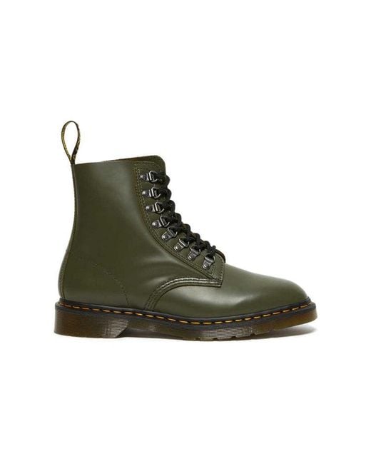 Dr. Martens Green 1460 Pascal Verso Stylish Simplicity Waterproof Wear-Resistant Mid Tops Martin Boots Couple Style for men