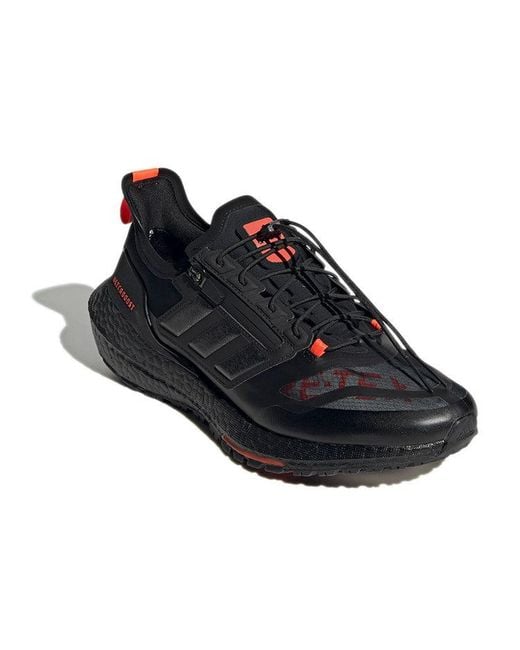 Adidas Black Ultra Boost 21 Gore-Tex Shoes 'Carbon Solar' for men