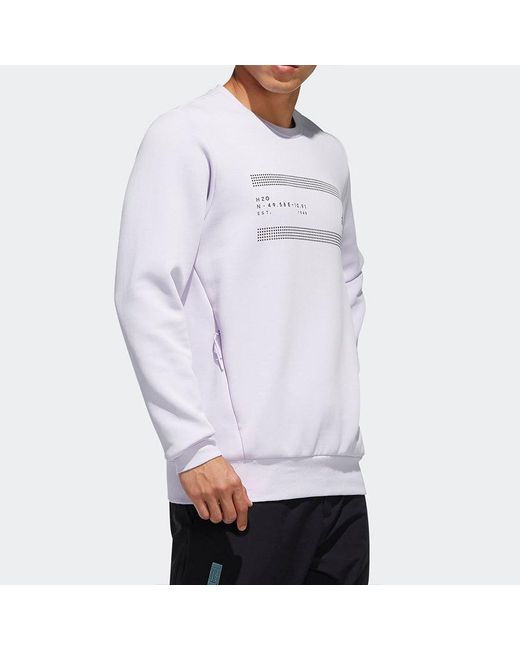 Adidas Purple O1 Gfx Swt Lin Sports Stylish for men