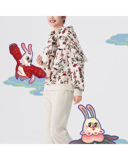 Li-ning Natural (Wmns) Rijindoujin Cartoon Graphic Sweatshirt