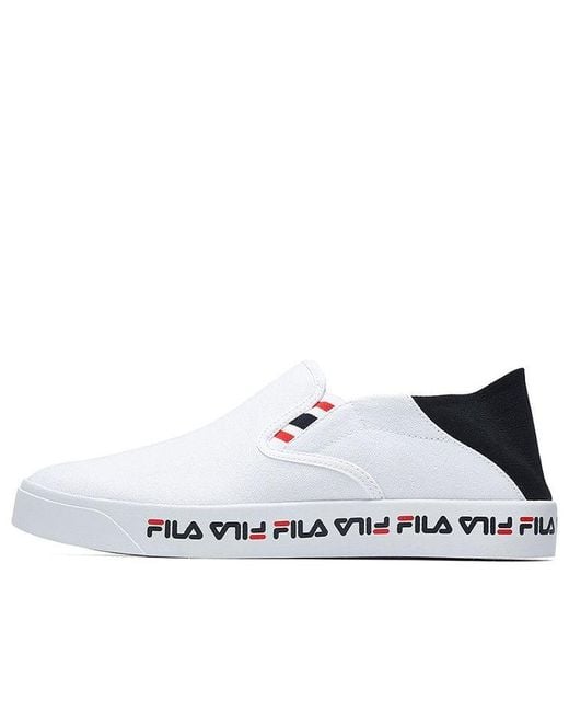 Fila Graffiti Logo Low-canvas Shoes White for Men | Lyst