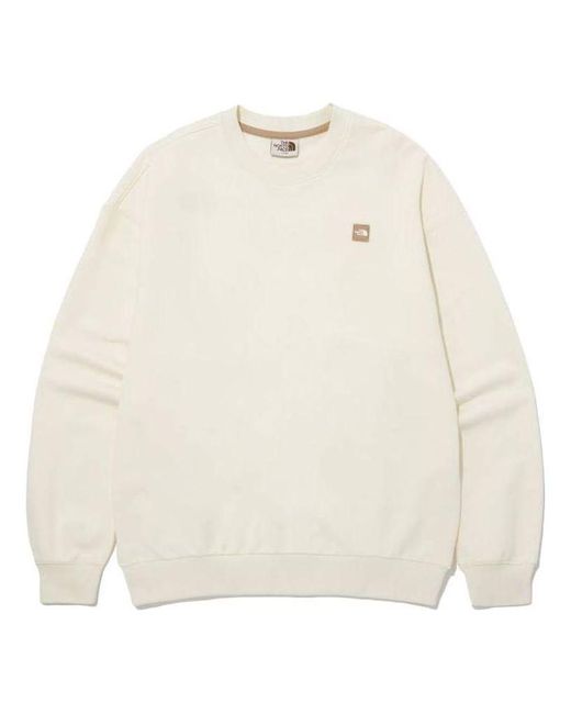 The North Face White Patch Crewneck Sweater for men