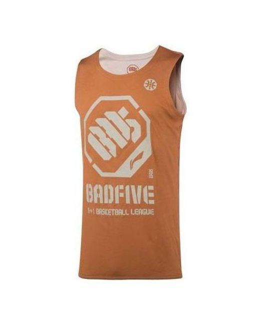 Li-ning Brown Badfive Logo Basketball Jersey for men