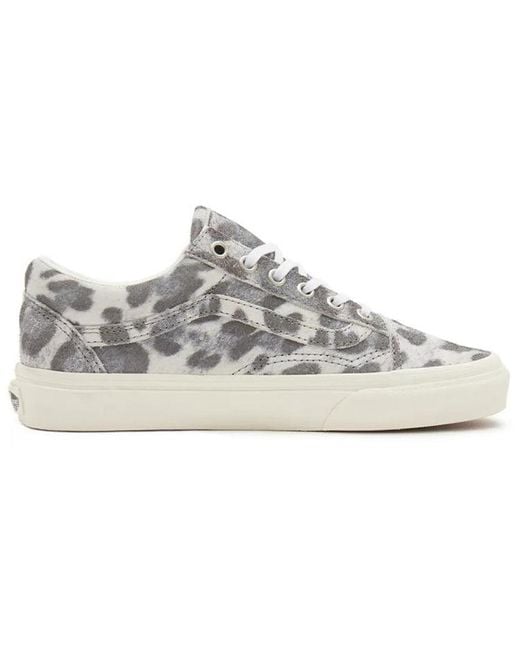Vans White Old Skool 'Hairy Suede for men