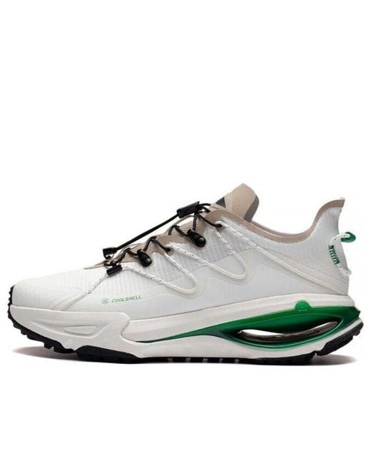 Li-ning White Yijie Hiking Shoes Tan' for men