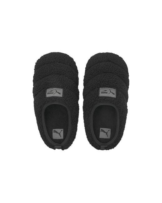 PUMA Black Scuff Sherpa Slippers for men