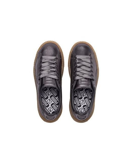 PUMA Blue (Wmns) Basket Platform Luxe