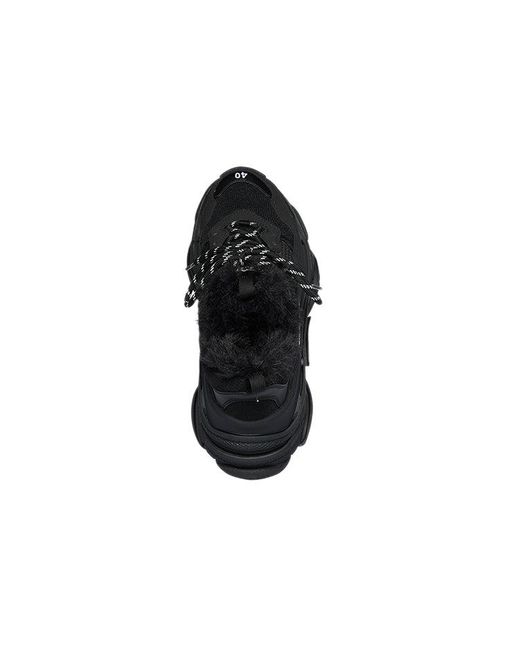 Balenciaga Black (Wmns) Triple S 'Fake Fur