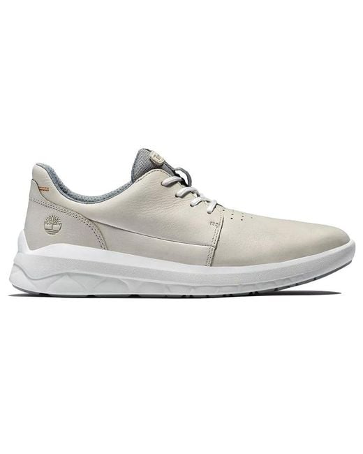 Timberland White Bradstreet Ultra Leather Sneakers for men