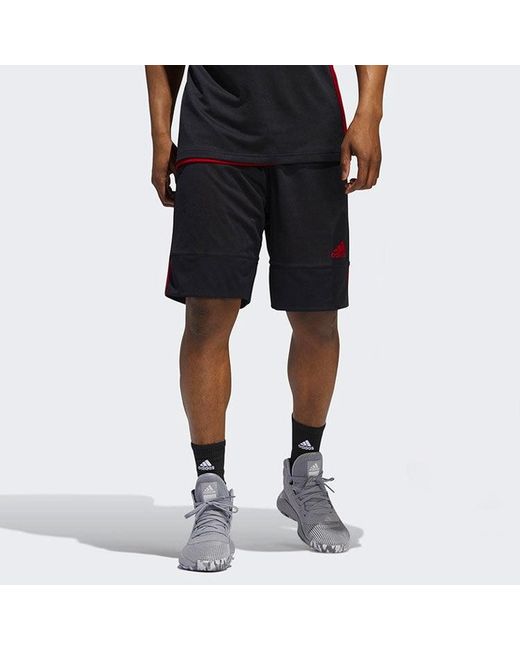 Adidas Black 3G Spee Rev Shr Reversible Mesh Basketball Sports Shorts for men