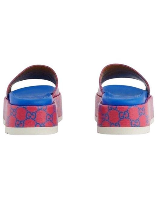 Gucci Pink (Wmns) Platform Slide Sandal 'Jumbo Gg -Fuchsia'