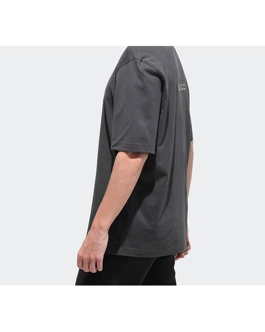 Adidas Black Originals Embroidered Logo Short Sleeve for men