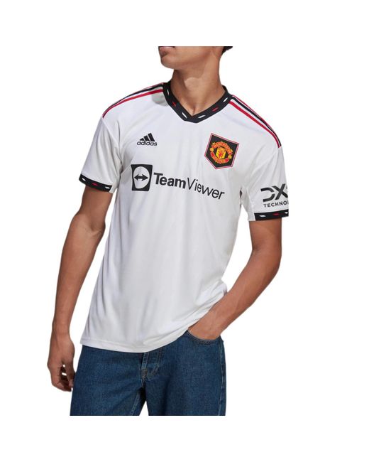 Adidas White Manchester United Fc Away Shirt 2022 2023 for men