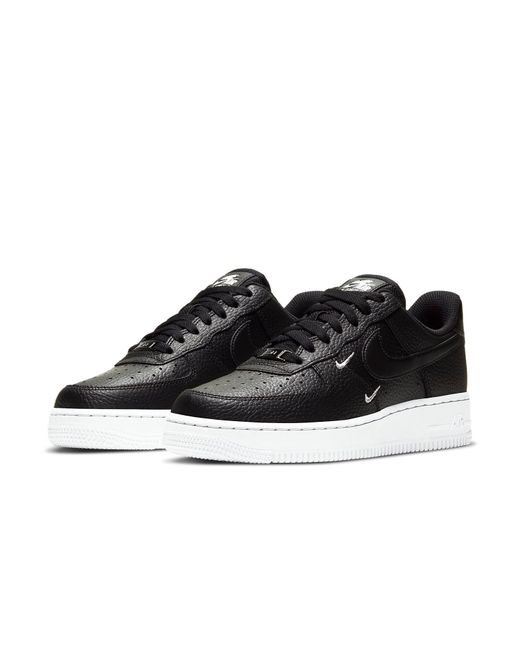 Nike Black (Wmns) Air Force 1 '07 Essential 'Tumble Leather