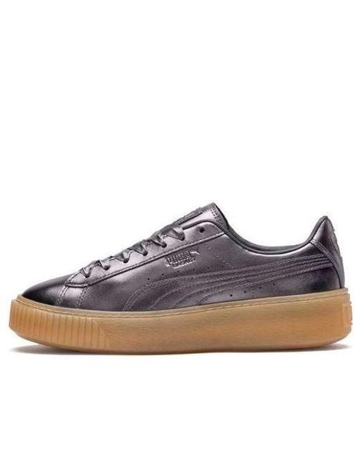 PUMA Blue (Wmns) Basket Platform Luxe
