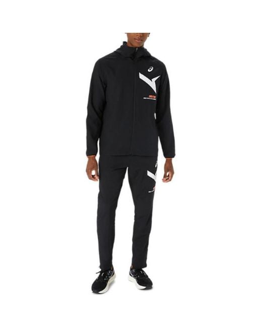 Asics Black Aim-Trg Dry Cloth Hoodie Jacket 'Performance' for men