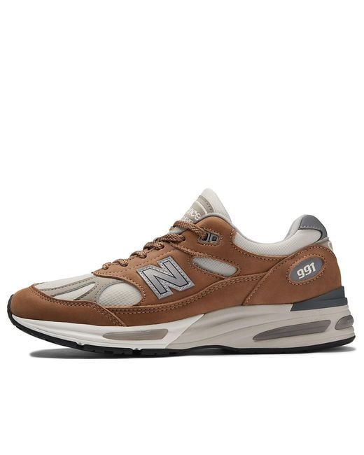 New Balance Made In Uk 991v2 Nostalgic Sepia In Brown/grey Suede/mesh for men
