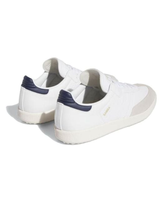 Adidas White Samba Spikeless Golf Collegiate' for men