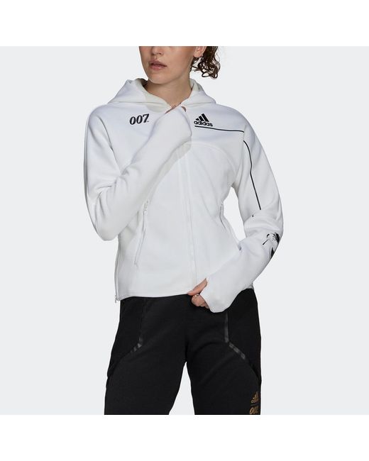 Adidas Blue (Wmns) Adida X James Bonds Z.N.E. Hoodie